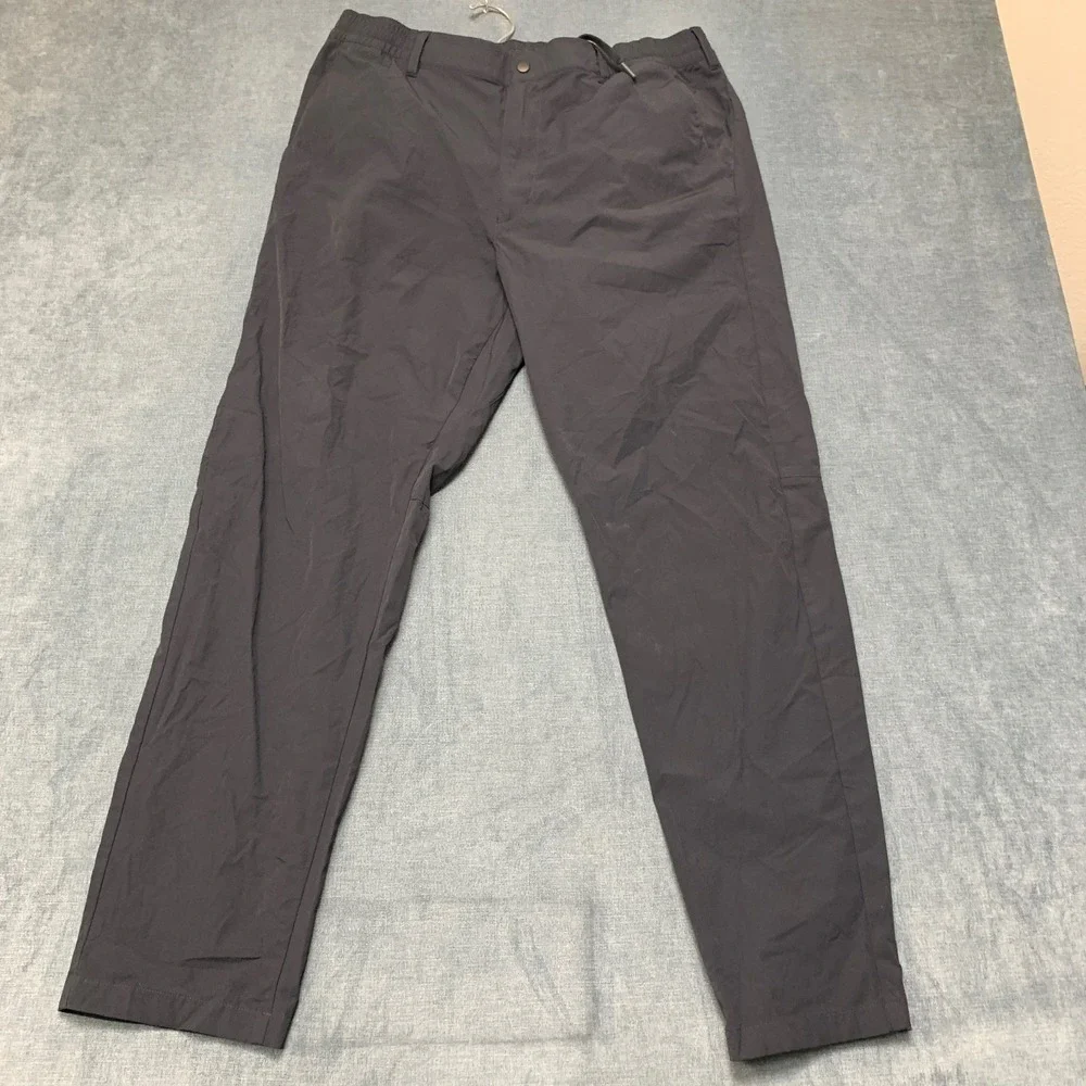 Uniqlo Casual Pants Mens XL Gray Comfort Stretch Mesh Lined Slash Pocket Outdoor